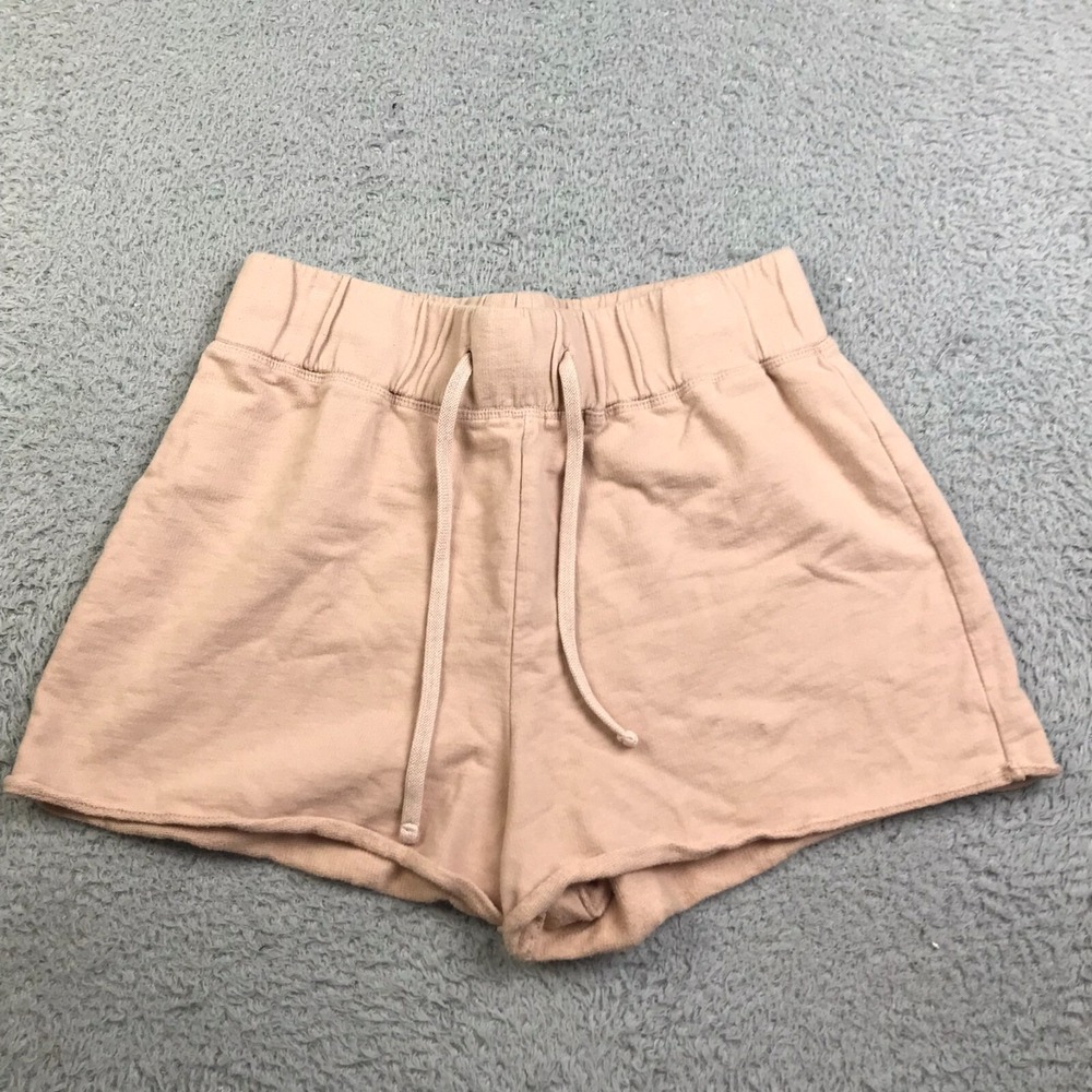 Standard James Perse Sweat Shorts Womens 2/M Pink Knit Cotton Drawstring